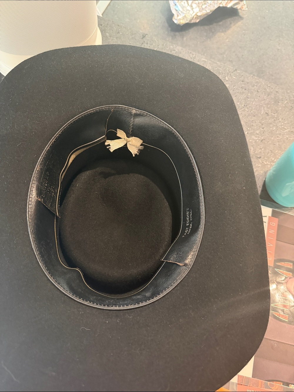 Stetson Black Hat with Blue Cord - Picture 12 of 14